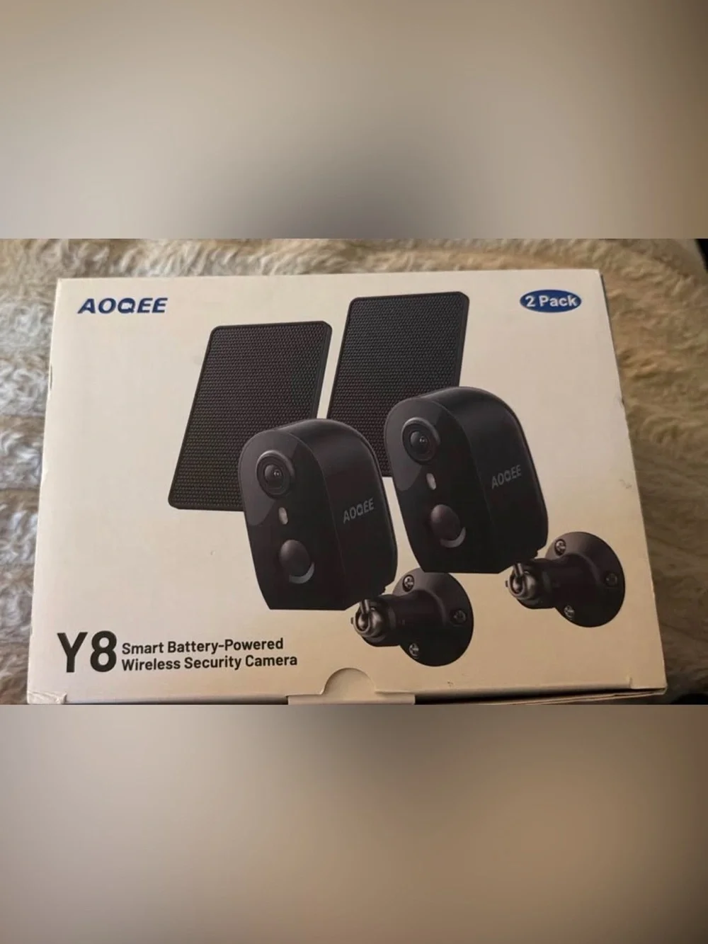 Black Wireless Battery-Powered Security Camera (2-Pack)